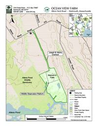 Map ocean view farm reserve